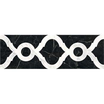 Керамогранит ID92 Фрагонар бордюр наборный чёрный 30*9.9