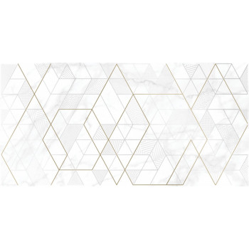 Плитка KT2L052 (KT2L052DT-36) Вставка Calacatta ромбы белый 29,8x59,8