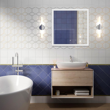 Плитка PFG011 Бордюр Витраж золото 15*2