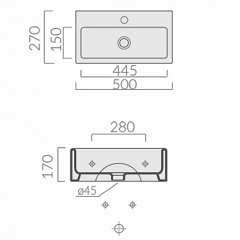 Раковина GALASSIA PLUS DESIGN 6031M
