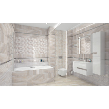 Плитка Diadema бежевый рельеф 17-10-11-1186 20х60