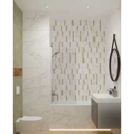 Керамогранит 16885 State листья серый ректификат 44,8x89,8