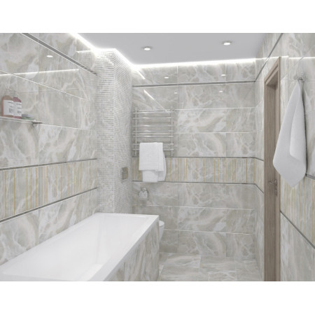 Плитка Декор Plazma Nuance белый 30х60