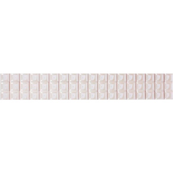 Плитка Бусинка Бордюр разрезной люстрированый Молочный 1.3х25