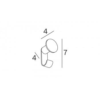 Крючок для ванной INDA ONE AV120BNE