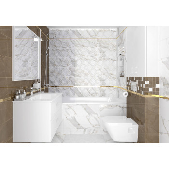 Плитка Beryl белый 25х75