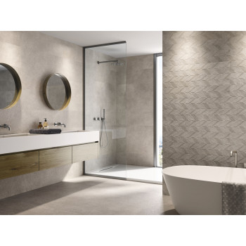 Плитка Asphalt Off White Rect 40x120