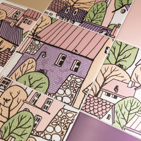 Плитка OS/A226/5009 Декор Городок 3 матовый 20x20