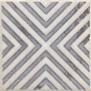 Керамогранит STG/A403/1266H Вставка Амальфи орнамент коричневый 9,8х9,8