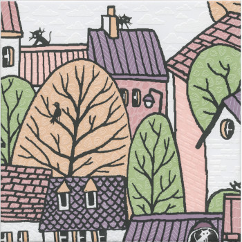 Плитка OS/A222/5009 Декор Городок 1 матовый 20x20