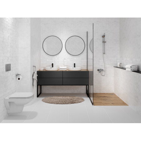 Плитка CSL524D Carly рельеф кирпичи декорированная светло-серый 29,8x59,8