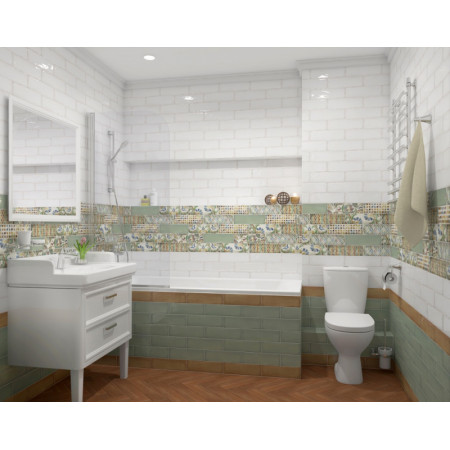 Плитка 9016 Монпарнас белый 8.5*28.5