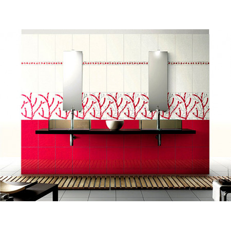 Плитка 86 Карандаш белый блестящий 25*2