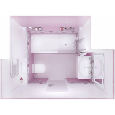 Плитка LLU072D Lila рельеф розовый 25x75