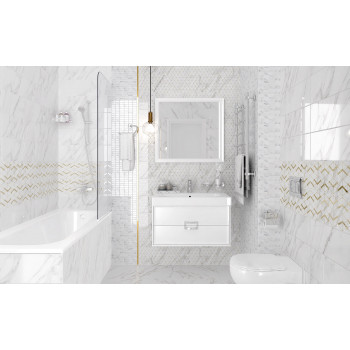 Плитка Декор Camelot Wing белый 20х60