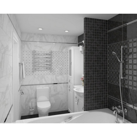 Плитка Декор Olimpus Grand чёрный 25х50