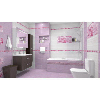 Плитка Бордюр рельефный Peony br1020D281-1 20х10