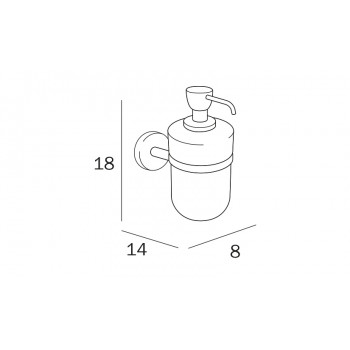 Дозатор для мыла INDA FORUM A36120CR21