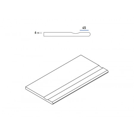 Керамогранит 620090000696 Бортик Скайфолл Гриджио Альпино с выемкой закругленный 30х60