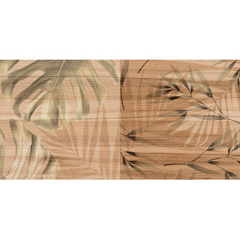 Плитка 08-01-15-2454 Organic коричневый узор 20х40