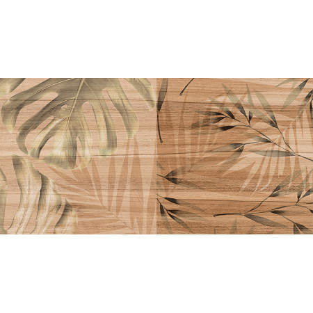 Плитка 08-01-15-2454 Organic коричневый узор 20х40