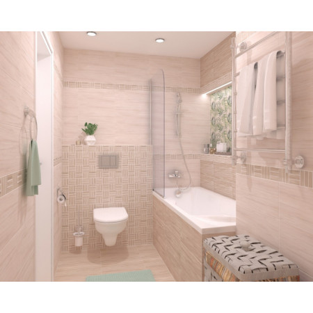 Плитка BNG112D Botanica рельеф коричневый 20x44