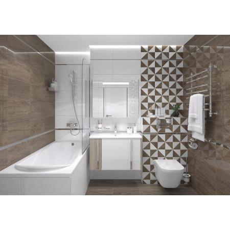 Плитка Декор Mania белый 25х50