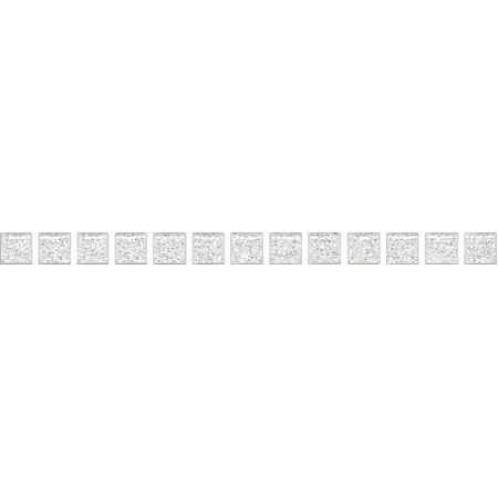 Плитка POF001 Карандаш Бисер белый серебро 20*1.4