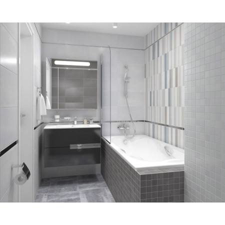 Плитка 34017 Depo узор голубой 25х50