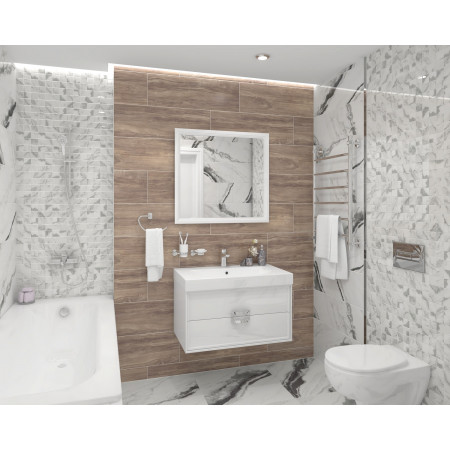 Плитка Silver белый 25х75