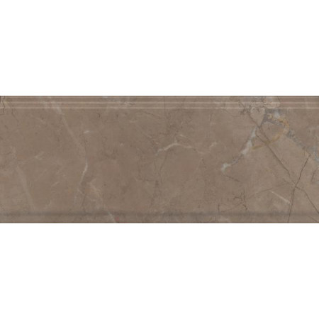 Плитка BDA027R Бордюр Серенада бежевый тёмный глянцевый обрезной 30x12
