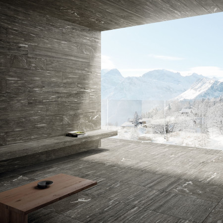 Керамогранит 620090000700 Бортик Скайфолл Гриджио Альпино закругленный правый 30х60