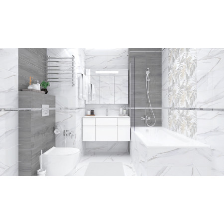 Плитка Aria Botanica Декор-1 белый 20х50