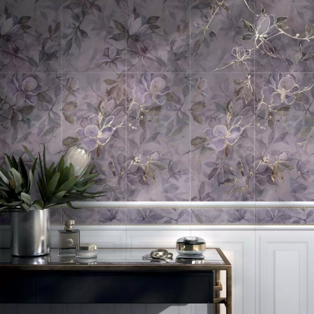 Плитка VT/A413/4x/11037R Панно Магнолия 1 матовый (из 4 частей) 60х120