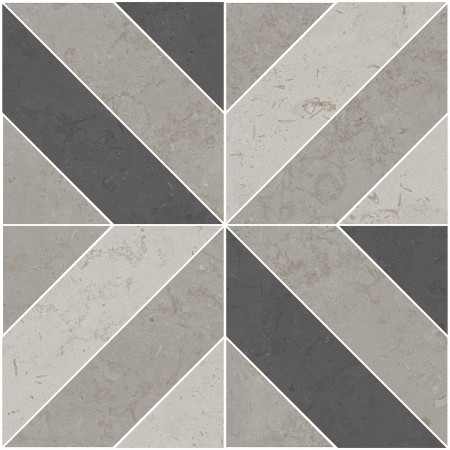 Керамогранит ID124 Декор Про Лаймстоун серый матовый 60х60