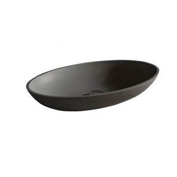 Раковина на столешницу Acquabella ON-TOP OVAL SLATE NEGRO