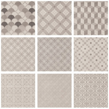 Плитка 1575T N Карнаби-стрит орнамент бежевый 20х20