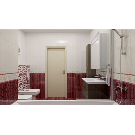 Плитка Декор Бухара платина синий 25х50