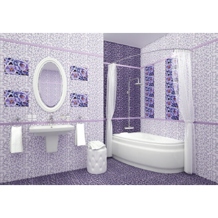 Плитка GL7H221 Motive Glass бордюр сиреневый 4x35