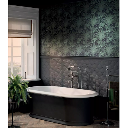 Плитка FME014R Плинтус Синтра черный матовый обрезной 20х40