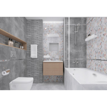 Плитка 18-00-06-3654 Etnis мозаика серый 30х60