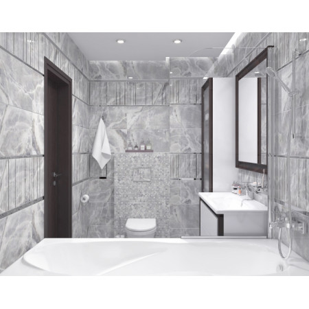 Плитка Декор Plazma Nuance белый 30х60