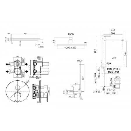 Комплект для душа Paffoni Candy KITCA018SCR085