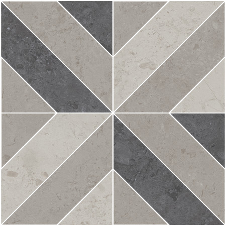 Керамогранит ID124T Декор Про Лаймстоун серый матовый 60х60