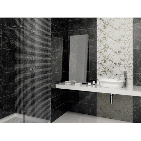 Плитка MM12112 Астория белый мозаичный 25x75