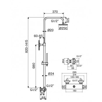 Душевая колонна Plumberia Selection XO6302CR
