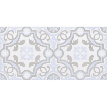 Плитка 34017 Depo узор голубой 25х50