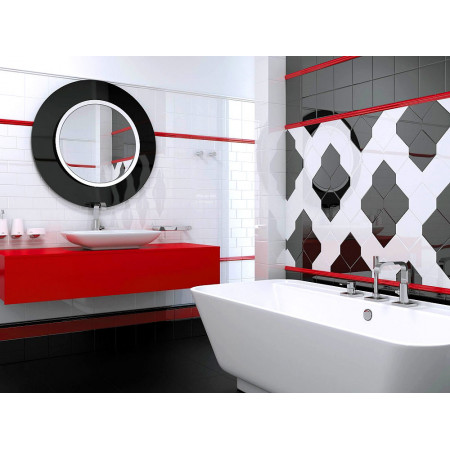 Плитка BLD010 Багет Граньяно белый 15*3