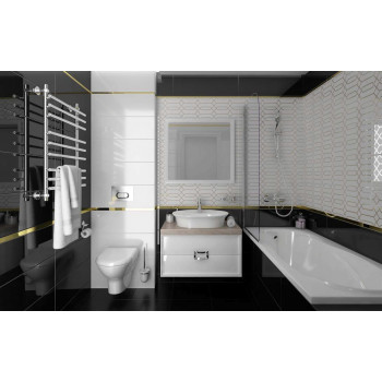 Плитка Simple чёрный 25х75