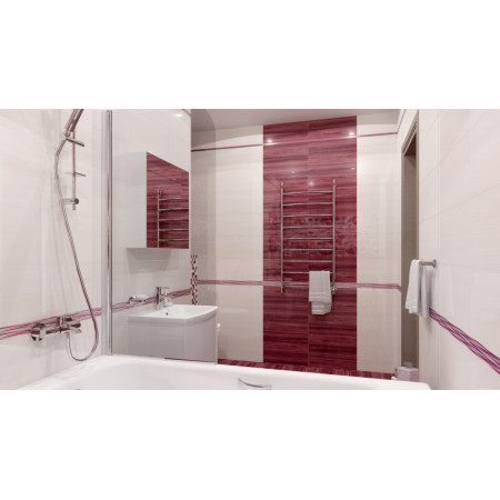 Плитка Декор Апрель бордовый-3 25х50